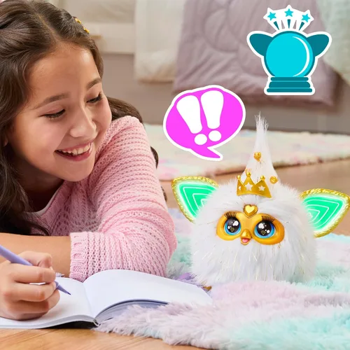 Vista 10 de Furby Gold Glam - Juguetes interactivos de peluche para niñas y niños de 6 años en adelante, animatrónico activado por voz, habla inglés y furbish