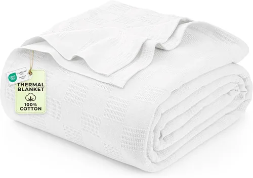 Vista 24 de Utopia Bedding - Manta térmica 100% algodón, color negro, tamaño Queen, 90 x 90 pulgadas Manta ligera y transpirable para primavera y verano