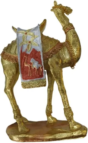 Vista 6 de Gazechimp Figura de camello con estatua de animal, escultura de camello, adorno de mesa para sala de estar, centro de mesa, dormitorio, estantería