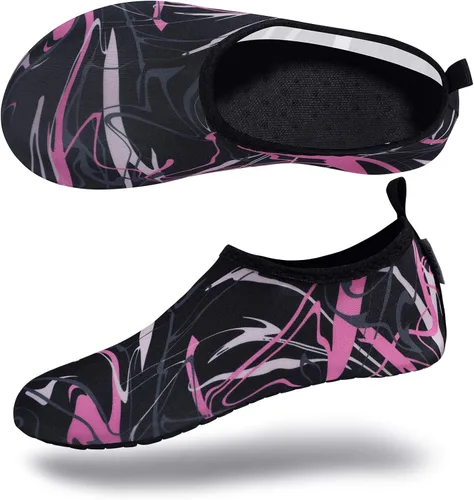Vista 6 de VIFUUR - Zapatos para deportes acuáticos, calcetines acuáticos, de secado rápido, para yoga, con sensación de andar descalzo, sin cordones