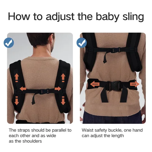 Vista 7 de YEMKEZO Portabebés para recién nacido a niño pequeño, Portabebés para recién nacido con soporte para la cabeza, Portabebés acogedor para papás