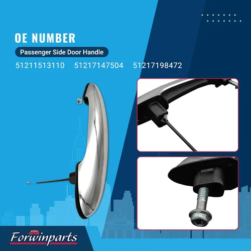 Vista 4 de Forwinparts 51217198472 Manija de puerta del lado del pasajero para Mini Cooper R50 R52 R53 R55 R56 R57 R58 R59 2002-2015 51217147504 1.6L L4