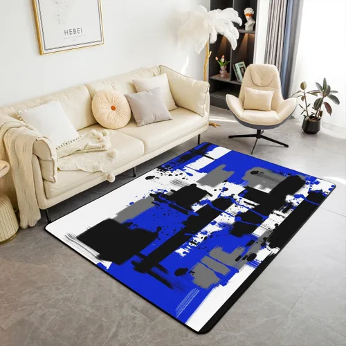 Vista 18 de Feelyou Tapete de interior de arte abstracto para niños y niñas, alfombra geométrica de 3 x 5 pulgadas, ultra suave, retro, circular, geométrica