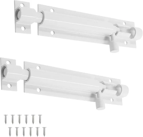 Vista 10 de Bivethoi 2 piezas de cerrojo de barril de 2 pulgadas, herrajes negros para puerta, pequeño pestillo deslizante para puerta de garaje