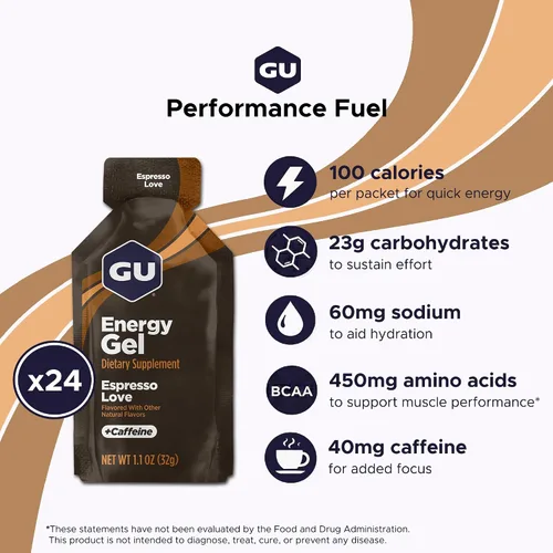 Vista 2 de GU Energy, Geles energéticos originales, Espresso Love - 24
