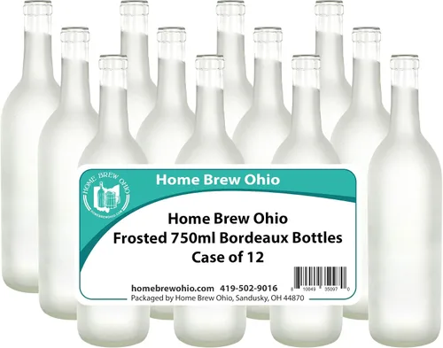Vista 2 de Home Brew Ohio Caja de 12 botellas de burdeos esmeriladas de 25.4 fl oz multi