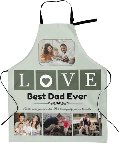 Vista 16 de Delantales personalizados con dos bolsillos para mujeres y hombres, delantales personalizados impresos con texto fotográfico para cocinero de cocina