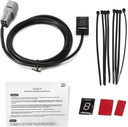 Vista 5 de Pantalla led roja con función plug & play con indicador de motor, impermeable, para Suzuki., Rojo