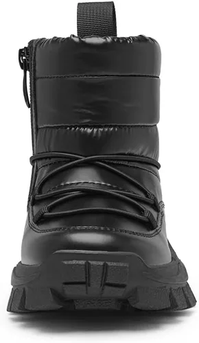 Vista 6 de DREAM PAIRS Botas de nieve para niñas y niños, antideslizantes, cálidas al aire libre, zapatos de invierno para niños pequeños