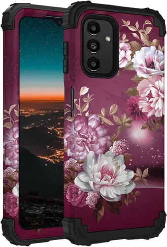 Vista 129 de Hocase Funda para Galaxy A37 5G, protección resistente a prueba de golpes, parachoques de goma de silicona suave+funda protectora híbrida