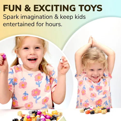 Vista 6 de Juguetes a granel, figuras de animales en forma de bellota para niños, 25 figuras pequeñas para recuerdos de fiesta, rellenos de huevos de Pascua