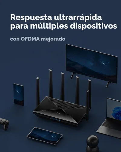 Vista 5 de Cudy Router Wi-Fi 7 de tres bandas BE6500 2.5G, 4 antenas, malla, WR6500H