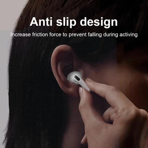Vista 6 de 6 pares de fundas para los oídos para AirPods 4, antideslizantes, accesorios deportivos ultra finos de silicona suave para auriculares compatibles