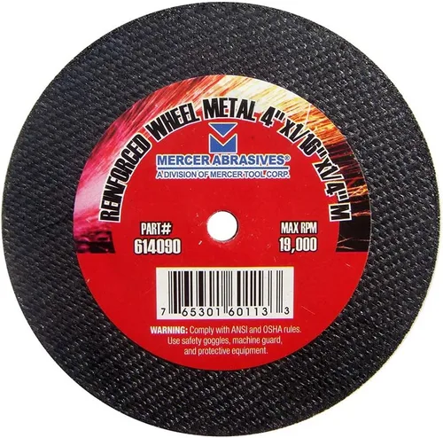 Vista 6 de Mercer Industries 613060-Ruedas de corte de metal de 3" x 1/16" x 1/4" (paquete de 100)