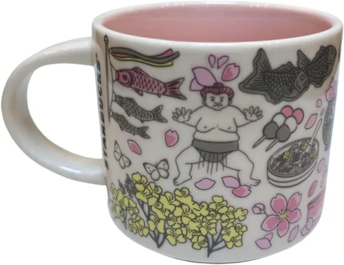 Vista 2 de Starbucks Been There Series Japan Spring 2023 - Taza de café de cerámica, 14 onzas