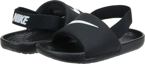 Vista 7 de Nike Zapatos Kawa Slide para bebés y niñas NegroNegroRosa Vivo