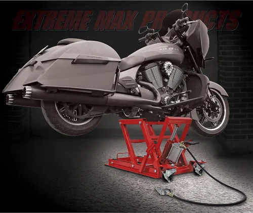 Vista 3 de Extreme Max 5001.5041 Neumático/Hidráulico Motocicleta/ATV Jack - 1500 lb Capacidad