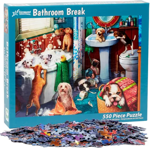 Vista 4 de Vermont Christmas Company Rompecabezas de descanso de baño de 550 piezas