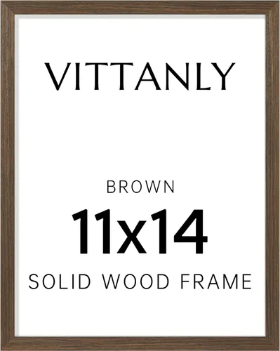 Vista 87 de Vittanly - Marco de fotos de 4 x 6 pulgadas de madera maciza con plexiglás, incluye paspartú de 3,5 x 5, para colgar en la pared o poner sobre una