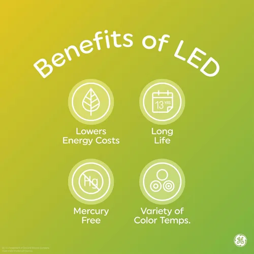 Vista 7 de GE Bombillas LED clásicas, 60 W Eqv, luz diurna, ST19 Edison Style 6 unidades (paquete de 4)