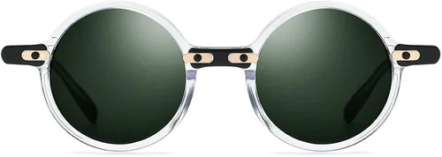 Vista 4 de HEPIDEM Acetate - Gafas de sol polarizadas redondas retro vintage para mujer protección UV UV400