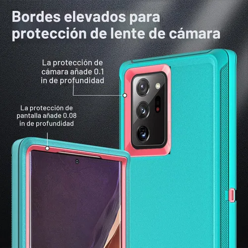 Vista 3 de YKHJKLEC Funda para Samsung Galaxy Note 20 Ultra, con 2 piezas [protector de pantalla de TPU flexible autorreparable y protector de lente de cámara]