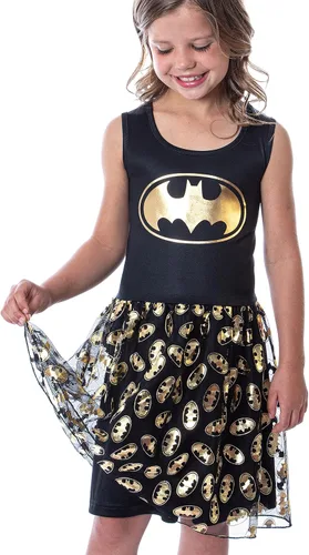 Vista 3 de DC Comics - Camisón sin mangas con logotipo de Batman para niña