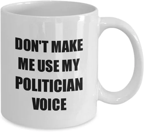 Vista 2 de Taza de político, regalo divertido para legislador, senador, idea de presente, congresista, estadista, pol, compañero de trabajo, cita diciendo