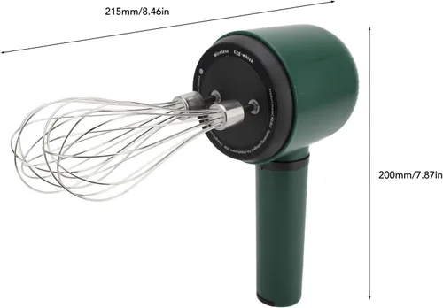 Vista 9 de Batidora eléctrica de mano, 1200 mAh, recargable por USB, portátil, portátil, batidor de huevos eléctrico con 2 batidores, agitador de mano