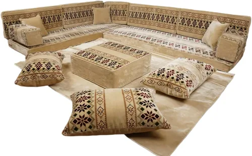 Vista 21 de arabicsofa Cojines Majlis de piso tradicionales: asientos modulares Diwan seccionales