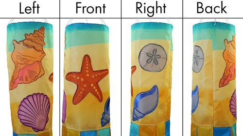 Vista 6 de In the Breeze Seashell 5196 - Windsock, 40 pulgadas, para playa al aire libre, 5196