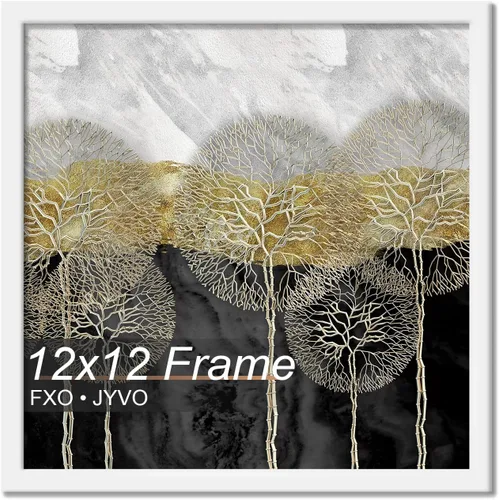 Vista 63 de Fxojyvo Marco de 4 x 4 pulgadas, marco negro para póster cuadrado de 4 x 4, peso ligero y altamente transparente, marco de 4 x 4 para pared, 1