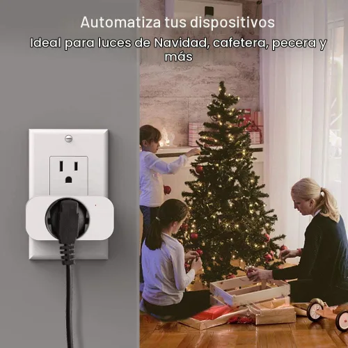 Vista 2 de Paquete de 4 enchufes inteligentes Treatlife que funcionan con Alexa y Google Home, temporizador programable resistente de 7 días, salida