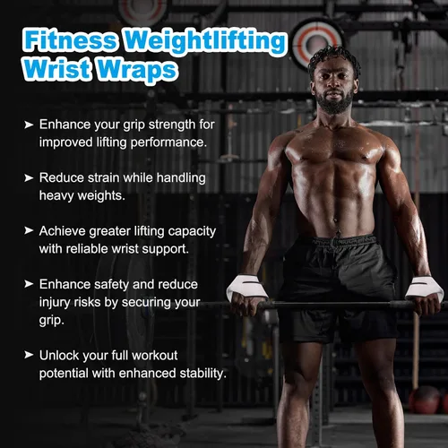 Vista 5 de PATIKIL Figure Lifting Strap, Weightlifting Wrist Wraps Dead Lift Padded Grips for Fitness Power Strength Training