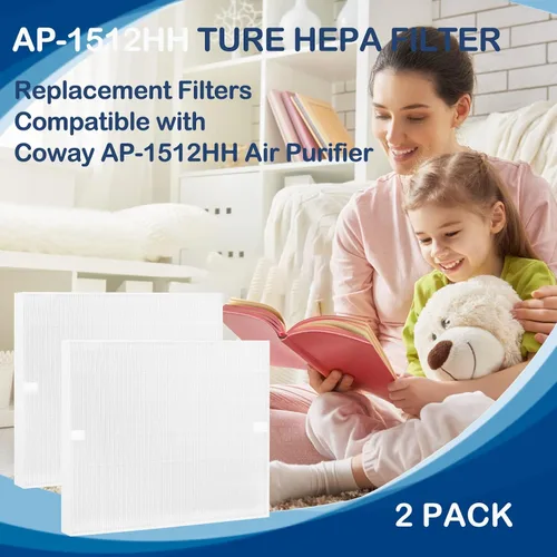 Vista 5 de AP-1512HH - Filtro HEPA de repuesto compatible con Coway Airmega AP-1512HH Mighty y Airmega 200M purificador de filtro de aire, número de artículo