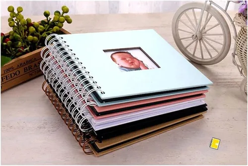 Vista 3 de Álbumes de fotos Álbum de fotos de papel de fotografía para bebé Scrapbooking Álbum de fotos Álbum de fotos de bricolaje álbum de fotos para niños