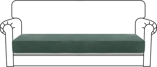 Vista 110 de MAXIJIN Fundas de cojín elásticas de terciopelo para sofá, funda de cojín suave de repuesto para sofá de dos plazas, protector de asiento