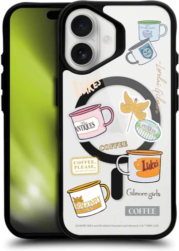 Vista 179 de Head Case Designs Gilmore - Funda negra a prueba de golpes con diseño de dibujos animados para niñas con licencia