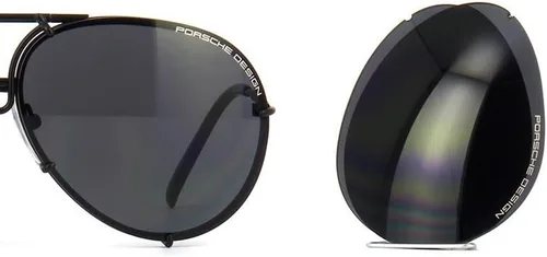 Vista 3 de Porsche Design P8478 Iconic Gafas De Sol D Negro/Gris Azul - 2.717 in, Azul, titanio, plata