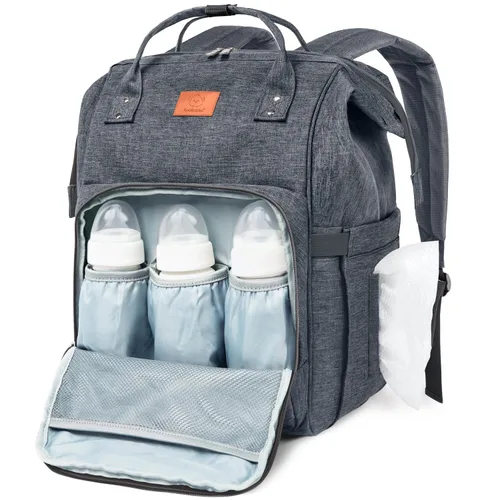 Vista 12 de KeaBabies - Mochila pañalera grande impermeable para viajes