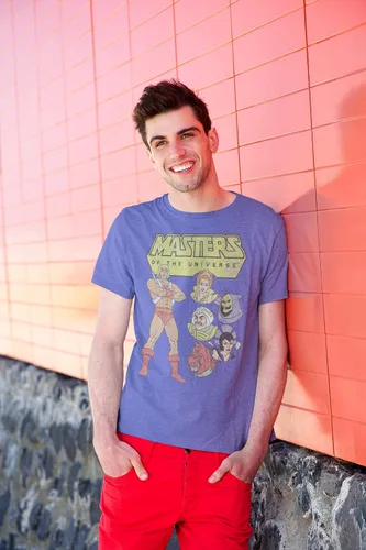Vista 3 de Masters of The Universe He-Man Characters Blue Heather - Camisetas de manga corta para hombre, camisetas gráficas de televisión de los años 80