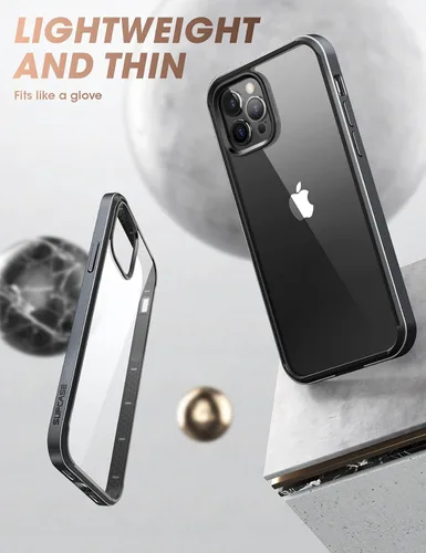 Vista 3 de SUPCASE Funda para iPhone 13 Pro Max de 6.7 pulgadas (2021), protección trasera transparente ultrafina [borde de escarabajo de unicornio]