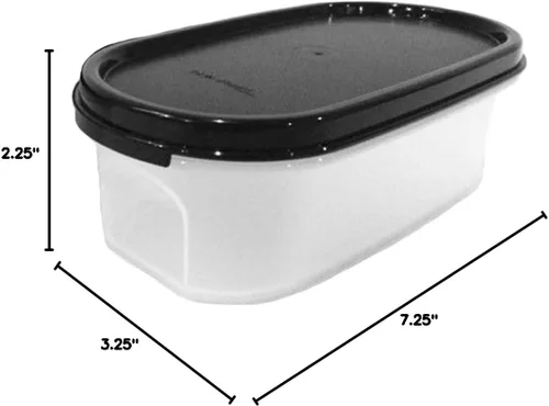 Vista 3 de Tupperware Modular Mates Oval #1 (tamaño de 2 tazas) con sello negro