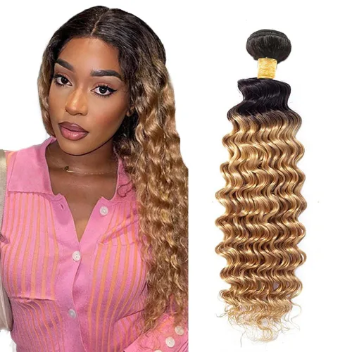 Vista 179 de 300g 1B27 Human Hair Bundles Honey Blonde Bundles Human Hair 10A Brazilian Virgin Remy Hair Extensions 8 10 12 Inch
