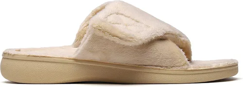 Vista 4 de SOLLBEAM Pantuflas peludas con soporte de arco para mujer sandalias ortopédicas para el talón