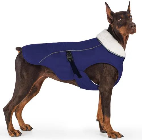 Vista 16 de EMUST Chaqueta de invierno para perro, ropa resistente al viento para el clima frío, abrigos reflectantes para perros, chaqueta cálida