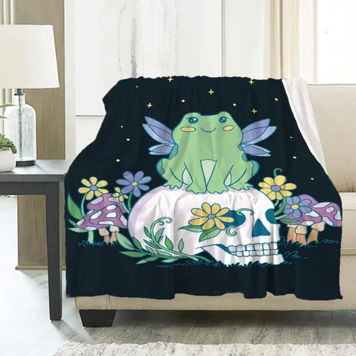Vista 18 de Manta de hongos, ultra suave, cálida y ligera, de franela de forro polar con microhongos, para cama, sofá, regalo de viaje, decoración de hongos