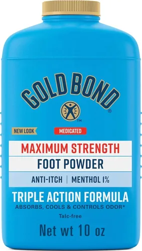 Vista 8 de Gold Bond Polvo para pies medicado 4 oz., Control de olor y alivio de la picazón de máxima potencia