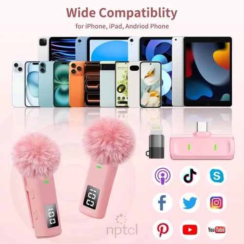 Vista 6 de Micrófono inalámbrico para creadores de contenido, micrófono USB