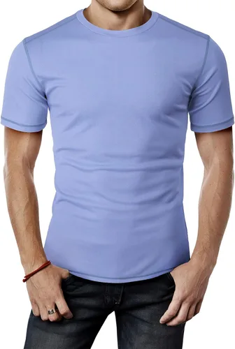 Vista 31 de H2H Camisetas de manga corta de compresión Cool Dry para hombre Cmtts263-negro